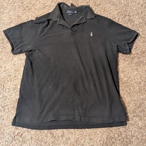 Men Black Fadeit Polo Ralph Lauren Polo With Small White Pony Size Large